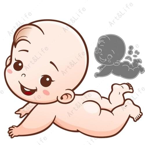 Cute Lovely Baby Stencils Hot New Metal Cutting Dies for Making Scrapbooking Papper Card Album Birthday Card Embossing Cut Die