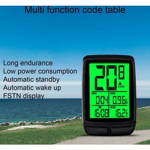 Tianzige bicycle code meter wireless speedometer night outdoor riding equipment bicycle luminous odometer