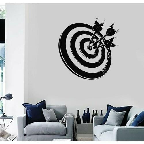 Darts Vinyl Wall Decals for Boy Bedroom Target For Shooting Game Sport Art Stickers Mural Wall Posters Decoration Wallpaper P466