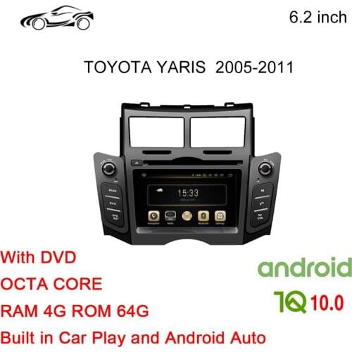 YARIS GPS YARIS DVD ANDROID CAR GPS FOR TOYOTA YARIS CAR DVD CAR STEREO ANDROID 10 RAM 4G ROM 64G Car Multimedia NAVIGATION