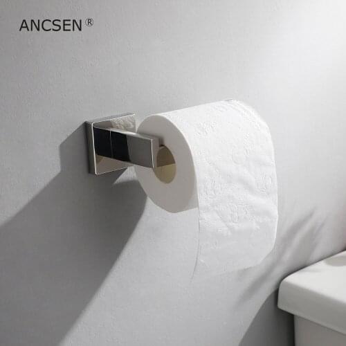 Mirrored Toilet Roll Paper Holder Wall Mount Toilet Paper Holder Stainless Steel Bathroom Kitchen Roll Paper Rack Accessories