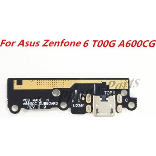 10PCS/Lot For Asus ZenFone 6 T00G A600CG Charger Dock USB Charging Port Plug Flex Cable With Mic Microphone Module Board