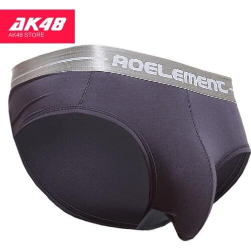 BOBTXS 4PCS Mens Underwear U Convex Sexy Mens Briefs Bullet Separation Breathable Triangle Underpants Silk Panties for Men