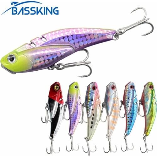 TAF BASSKING VIB 6.8cm 20g Quality Metal Vibration Fishing Lure Full Swimming Layer Saltwater Wobblers Pesca