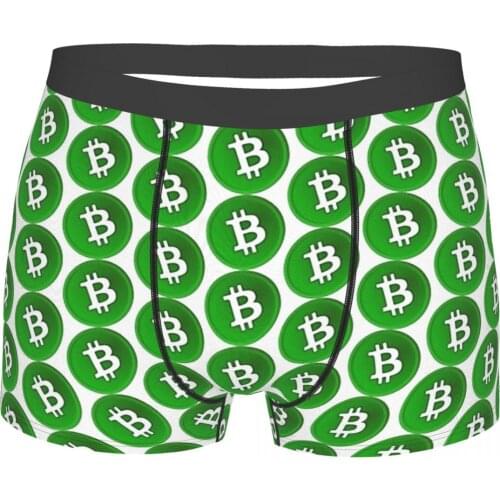 Bitcoin BTC Mining Bit Coin Cash Token Underpants Cotton Panties Man Underwear Sexy Shorts Boxer Briefs