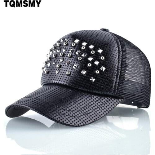 TQMSMY Brand Baseball caps Women sun hats Sequins mesh Hip hop bone Summer gorras adjustable Visor hats for women Snapback cap