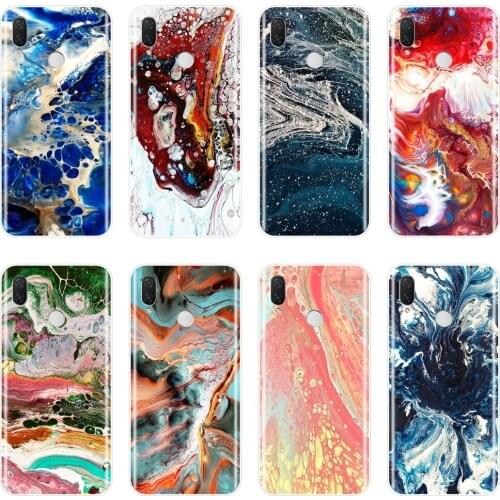 TPU Marble Blue Stone Phone Case For Huawei Nova 3 3I 3E 2i 2 Lite Plus Silicone Soft Back Cover For Huawei Nova Smart Lite 2017