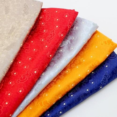 Flower Chinese Style Brocade Satin Jacquard Tang Costume Fabric Home Fabric Width 75cm