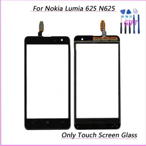 For Nokia Lumia 625 N625 RM-941 RM-943 Touch Glass Front Glass Digitizer Panel Sensor replacement Parts (No lcd