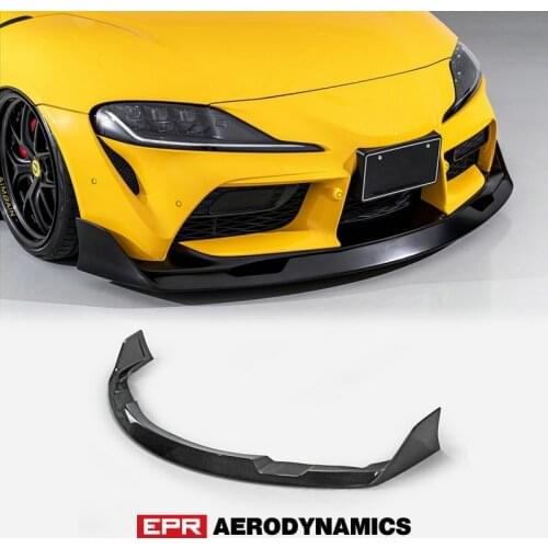 For Toyota Supra A90 AGN Style Carbon Glossy Front Lip Bumper Splitter Under Spoiler Exterior Accessories Aero Body Kits