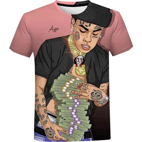 Gooba 6ix9ine 3D Printed T Shirt American Rapper Comfortable Short Sleeve Men And Women Cool Casual Streetwear Hip Hop T-shirt