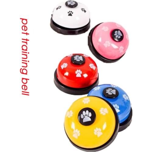 Pet Toy Training Interactive Toy Called Dinner Small Bell Footprint Ring Dog Toys For Teddy Puppy Cat Pet Call Feeding Reminder