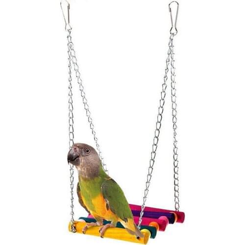 Birds Toy Pet Bird Parrot Parakeet Budgie Cockatiel Cage Bird Toys HangingToy Brinquedo Hammock Swing Toy 1pcs
