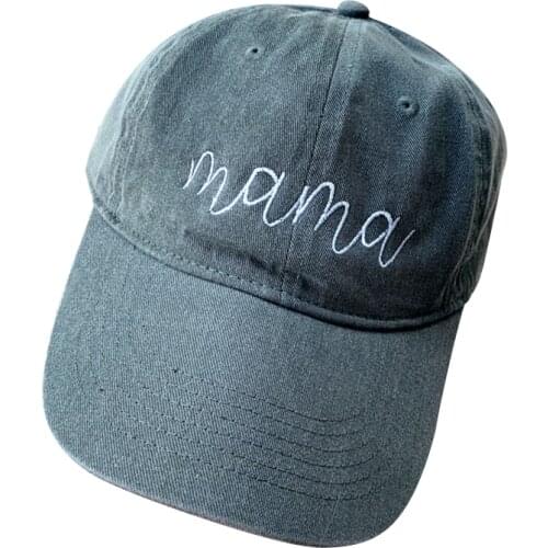 New mama hat embroidery 100% cotton washed adjustable fashion baseball cap for mothers day gift casual dad hat snapback women