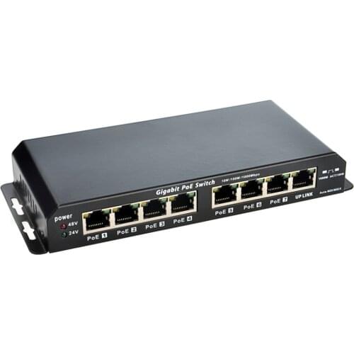 8 port Gigabit poe connector 1 up-links 7 portsPoE Switch RJ-45 PoE repeater for UNIFI / Mikrotik / 802.3af device