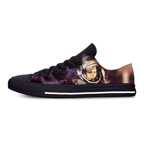 Yuri Gagarin USSR Cosmonaut Soviet Astronaut Cool Casual Cloth Shoes Low Top Lightweight Breathable 3D Print Men Women Sneakers