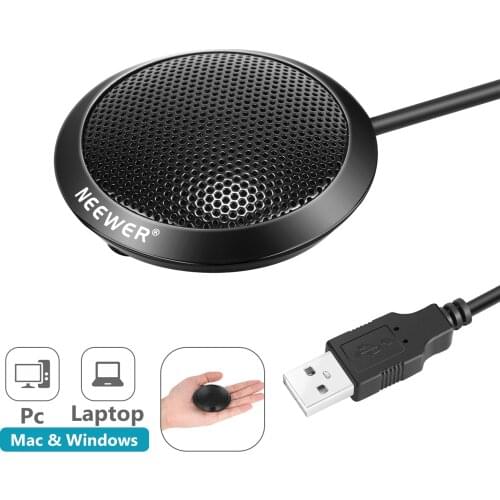 Neewer Round Conference Microphone, Omnidirectional USB Condenser Microphone For PC Computer, Laptop, Ideal for Video Conference