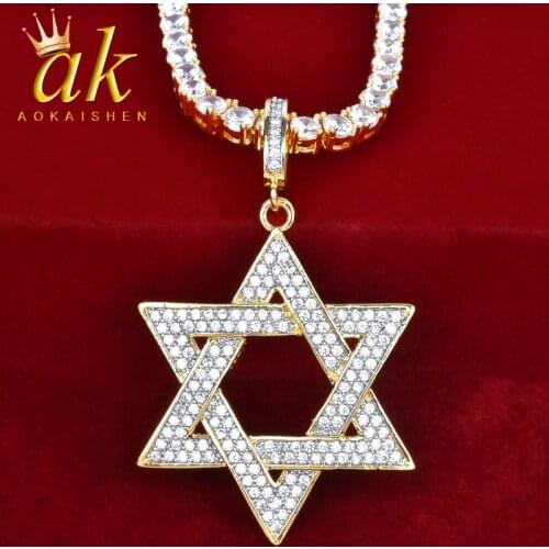 Star Pendant Gold Color Cubic Zircon Hip Jewelry For Women