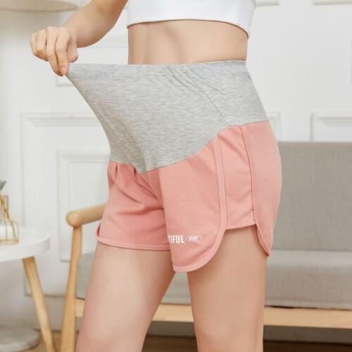 Summer Cotton Maternity Shorts Casual Sports Shorts Loose Outdoor Short Pant for Pregnant Women Plus Size Maternity Clothes