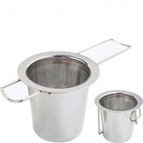 Reusable Stainless Steel Tea Strainer Infuser Filter Basket Folding Tea Infuser Basket Tea Strainer For Teapot LX6673