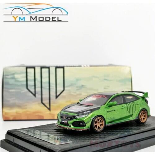 YM Model 1:64 Honda Civic FK8 Type-R Whiteline Resin Model Car