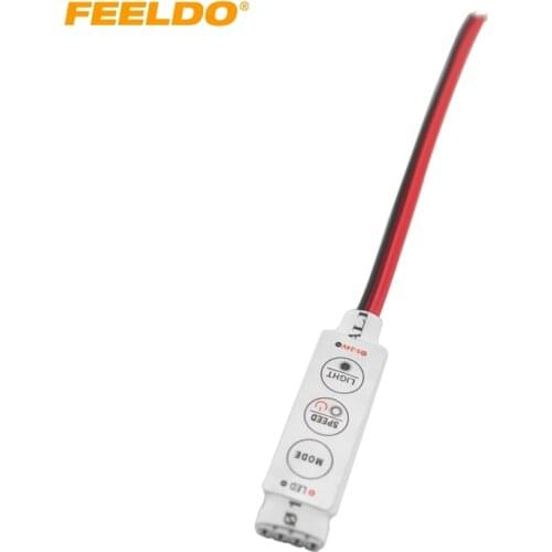 FEELDO 10Pcs DC5V~24V 4Pin-LED Strip Flasher Module Flash Strobe Controller With 5.5mm/2.1mm DC Female Power Adapter #FD-3907