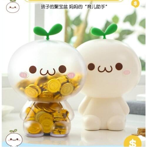 Cartoon P Girl Piggy Bank Mini Money Box Safety Terrarium Coins Cash box Deposit Machine Saving Box for Children Kids Gift