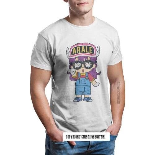 Dr Slump Japanese Manga Arale With Glasses Men Tshirt 100% Cotton Tees Harajuku T Shirt