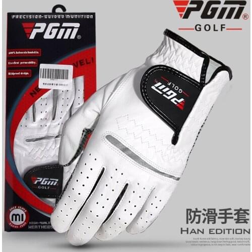 Golf Ball Sportswear Glover Men Breathable Sheepskin Genuine Leather Ultra-thin Antiskid Right and Left Hand Soft Glove 2020
