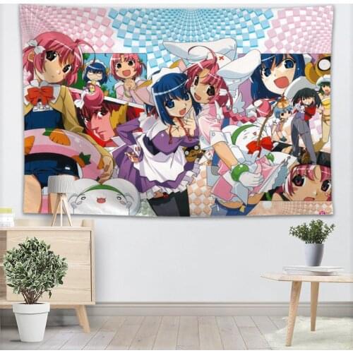 Nurse Witch Komugi Tapestry Wall Hanging Home Decor Fashion Colorful Decor Printed Tapestry Bedroom Carpet Bed Sheets 0511