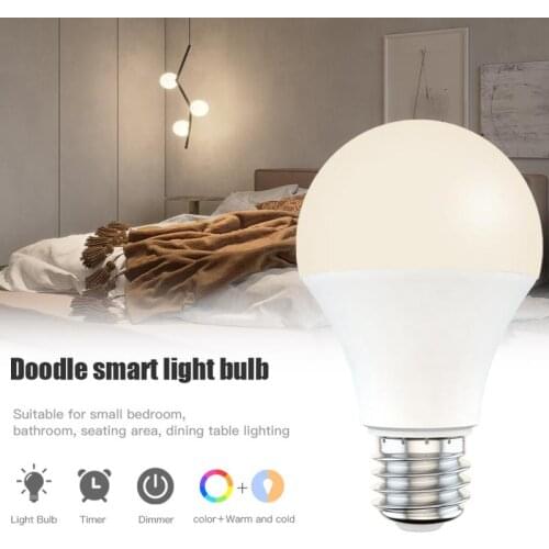 New Wifi Smart LED Bulb RGB CW WW light Bulb 9W 110V-220V LED Lamp Work with Alexa/Google Home TUYA/Smart life APP Control