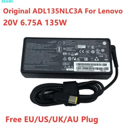 Original 20V 6.75A 135W ADL135NLC3A ADL135NDC3A AC Adapter For Lenovo Thinkpad T440P T450P T530 T540 Laptop Power Supply Charger