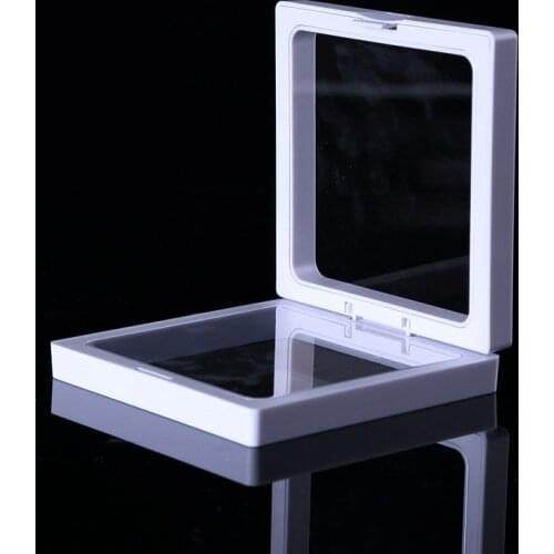 Fashion Jewelry Pendant Display Stand Holder Packaging Box PET Membrane Protect Jewellery & Stones Floating Presentation Case