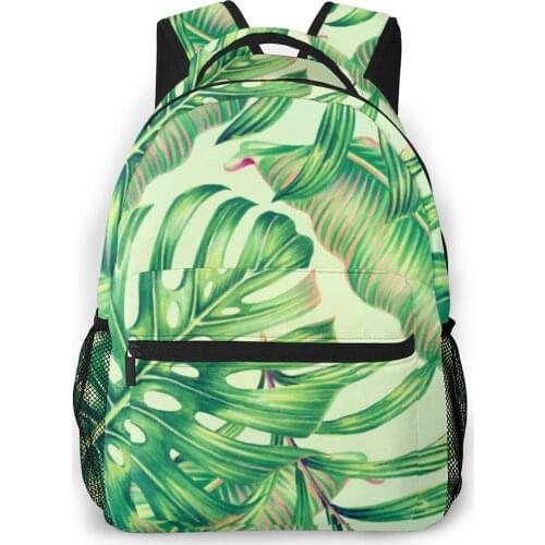 Women Backpack with Multiple Using Women Backpacks Tropical Palm And Monstera Leaf Female School Bag Girls Travel Bag