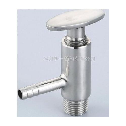 Free shipping Sanitary TriClamp Sampling Valve - 1.5" TC x 12mm Hose Barb