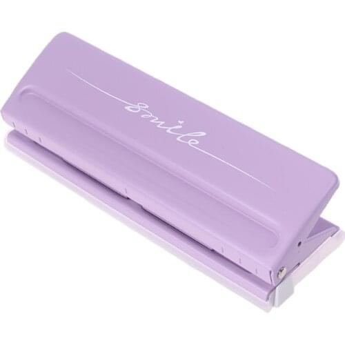 6-Holes Standard Adjustable Punching Machine Loose-leaf Notebook Core Puncher 652E