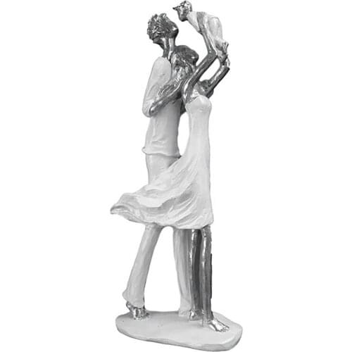 1Pcs Resin Craft Family Parents Statue Child Birthday Living Room Desktop Home Accessories Wedding Souvenir