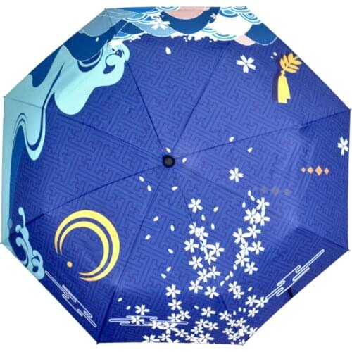 Touken Ranbu Online Cosplay Fold Sun Rain Umbrella Men Women Anti-uv Parasol