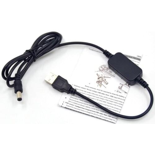 Mobile Power USB cable fits AC PW20 NP FW50 DR-E18 fake battery for canon kiss x8i 8000D Rebel SL2 sony Alpha A6000 A6300 a7 II