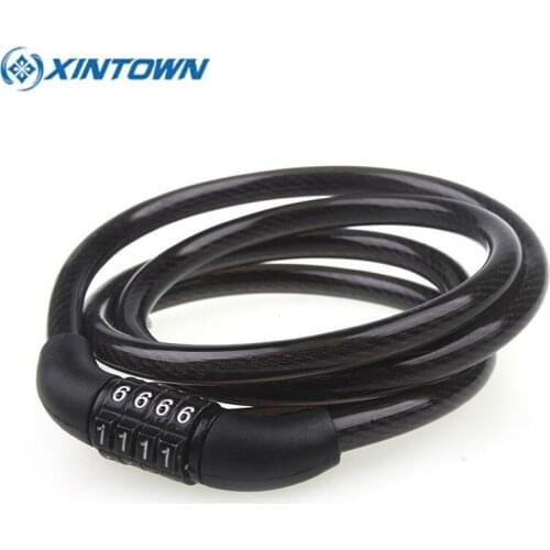 1.2m Bicycle Lock 4 Digital Combination Bike Cable Lock Anti-theft Coded Lock Bike Accessories