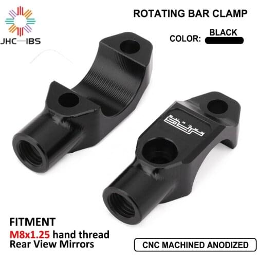 Motorcycle CNC Aluminum M8x1.25 Mirror Base Rotating Bar Clamp For Hand Thread Rear View KTM EXC XC SX YZ YZF CR KXF KX WR