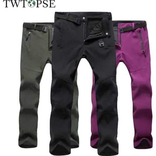 TWTOPSE Winter Water Resistant Cycling Pants Men Women Windproof Sport MTB Bike Bicycle Trousers Hiking Camping Skiing Pant 2018