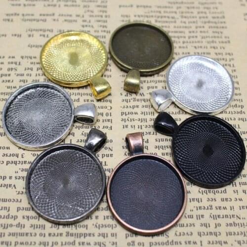 1PC DIY Multi Colors Fit 25mm Cabochons Cabochon Base Tray Bezel Jewelry Findings Components Jewelry Accessory Girls