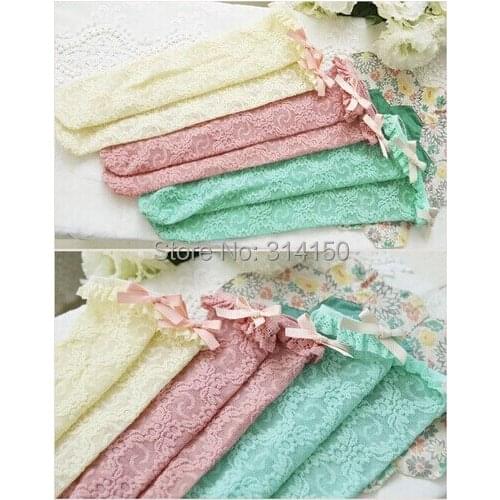 Girls Summer Sock Cute Princess Socks Lace And Bowknot Socks For Girls Hollow Out Flowers 6Colors 2pairs/lot free shipping