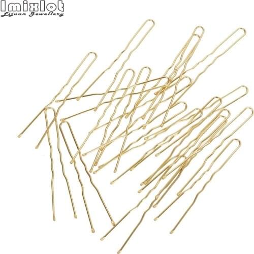 20PCS/Pack U Shaped Gold/Black Alloy Hairpins Waved Hair Clips Metal Bobby Pins Barrettes Bridal Hairstyle Tools Accessories