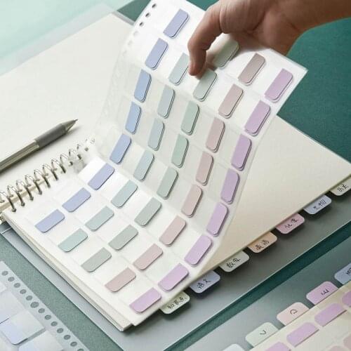 4 Sheets Macaron Sticky Note Pad Categorized Classified Index Sticker Label Maker Bookmark Memo Pad Student Office Stationery