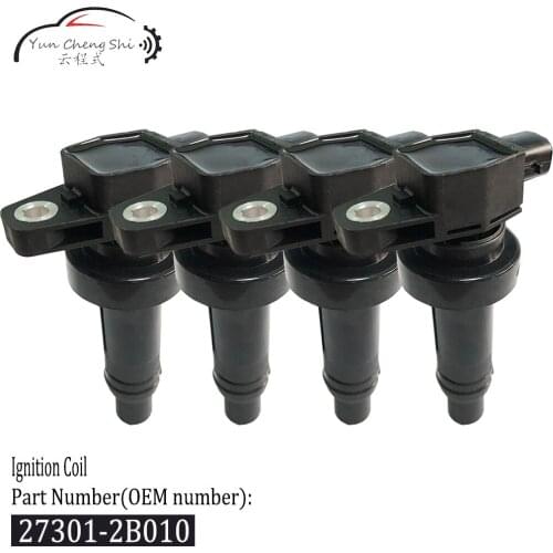 4PCS High quality Ignition Coil 273012B010 27301-2B010 27301/2B010 For Hyundai Kia Motor 2010-2011 For Kia Soul 1.6L
