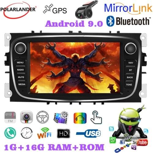 7 Inch F7800B GPS TFT 2 Din Capacitive Touch Screen Dual USB MP5 Dual-ingot Android For Ford/Focus/S-Max/Mondeo 9/GalaxyC-Max