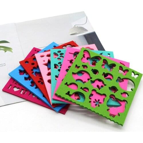 7pcs Felt Mold Needle Felting DIY Craft Stencil Applique Handicraft Woolen Felting Shaping Mould Sewing Accessories