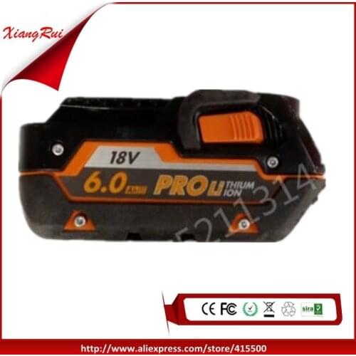 Used AEG L1860R 18V 6.0Ah High Capacity Electric Power Tool Rechargeable Li-ion Battery for RIDGID AEG Tools